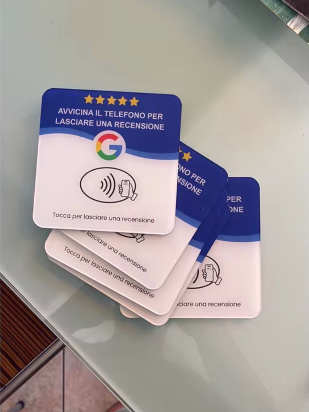 Google NFC Tap Sticker - Blue, White, Multicolor Logo